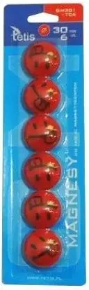Magnesy do tablic czerwone jęz. 6szt. GM301-TC6 - Tetis