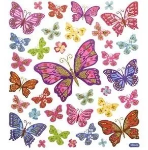 Naklejki wiosenne motyle 35szt - Dalprint dpCraft