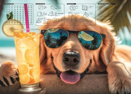 Mata na biurko z nadrukiem chillout dog - Panta Plast