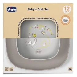 Zestaw 2 talerzy szary 12m+ - Chicco