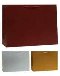 Torebka ozdobna 51x39x19cm szerokie dno mix - Rozette