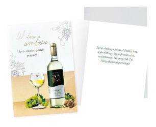 Karnet B6 Urodziny (wino) - Kukartka