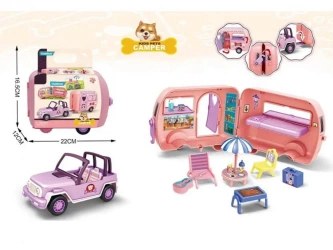 Auto z przyczepą play pocket 22x12x16,5cm - Madej