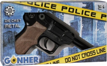Metalowy pistolet policyjny 8 naboi - Gonher