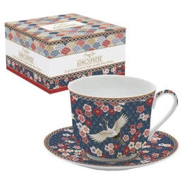 Filiżanka porcelanowa ze spodkiem Okinawa 400ml - Easy Life