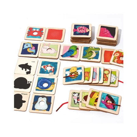 Układanka zwierzęta kolory i cienie - Askato