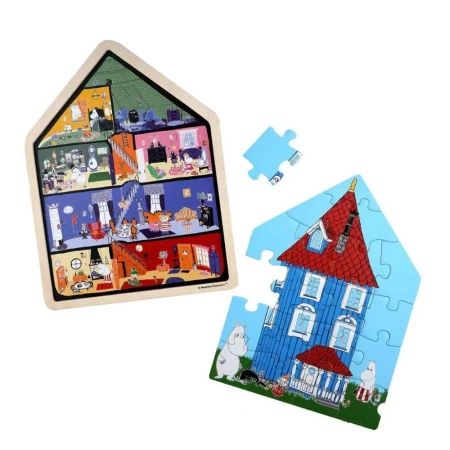 Puzzle Baby Muminki drewniane 19el - Barbo Toys