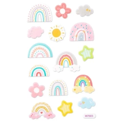 Naklejki z pianki świecące w ciemności tęcza - Dalprint