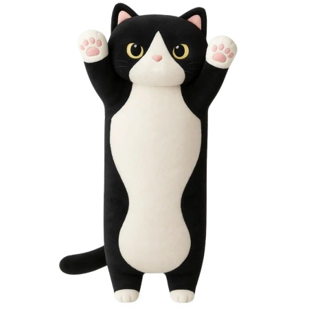Maskotka kot poduszka czarny 70cm - Leantoys