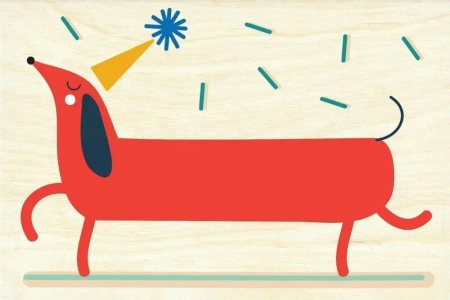 Karnet - Urodzinowy jamnik - Milin