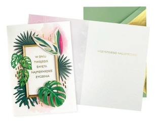 Karnet W dniu Twojego święta - Kukartka