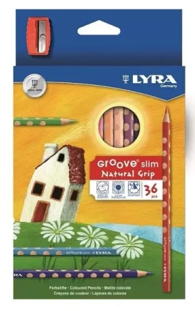 Kredki Groove 36 kolorów + temperówka - Lyra