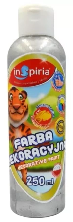 Farba dekoracyjna metaliczna srebrna 250ml - InSpiria