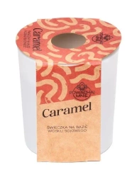 Świeczka sojowa Powąchaj mnie Caramel biała - Pavoncella