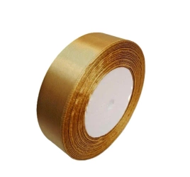 Wstążka satynowa 186 złoty ciemny 25mm/32m - Brewis