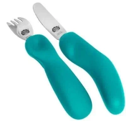 Sztućce kształtujące chwyt niebieski - Nana's Manners