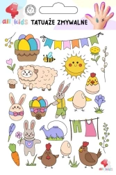 Tatuaże zmywalne dla dzieci Wielkanoc 2 - All4Kids