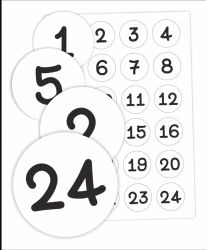 Naklejki do szafki - Cyfry 02 24 szt. - LearnHow