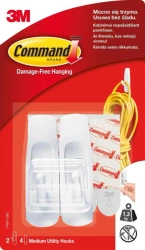 Haczyki wielokrotnego użytku Command średnie białe 2szt.