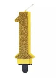 Świeczka urodzinowa brokatowa 1 - GoParty