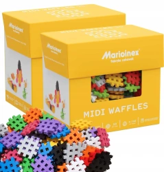 Klocki konstrukcyjne Waffle midi 180 el - Marioinex