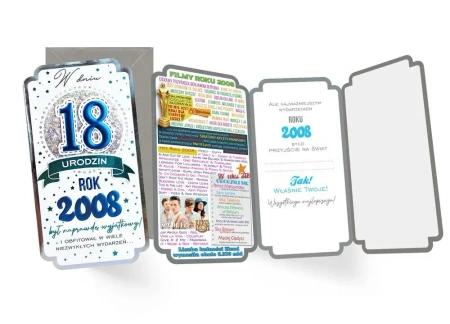 Karnet Urodziny 18 - Kukartka