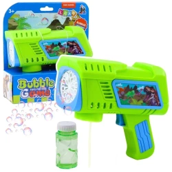 Pistolet na bańki mydlane LED zielony dinozaur - Leantoys