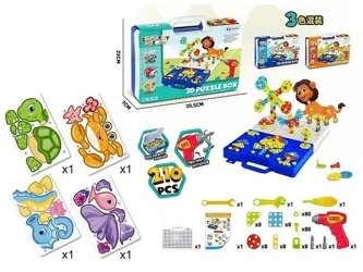 Układanka puzzle do przykręcania w walizce - ADAR