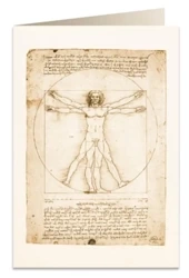 Karnet B6 + koperta 5715 Człowiek witruwiański - Tassotti