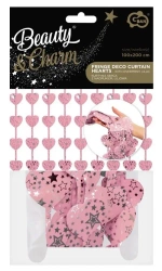 Kurtyna B&C serca liliowe nadruk 100x200cm - Godan