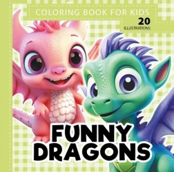 Kolorowanka 160x160 Funny dragons Smoki zielony - Fresh