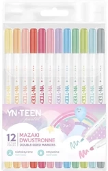 Mazaki dwustronne pastel 12 kolorów YNT - INTERDRUK