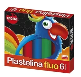 Plastelina fluo 6 kolorów MONA