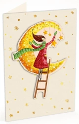 Karnet C6 naklejany + kop. Święta Kob. i księżyc - Cozywood