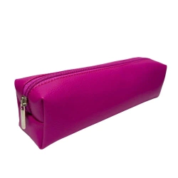 Piórnik szkolny młodzieżowy prostokąt kostka Fuksja - EV-Corp