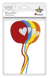 Filcowe baloniki 3D 50x148mm 4szt - Titanum