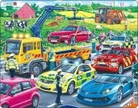 Układanka Pojazdy ratunkowe na autostradzie 26 elementów - Larsen