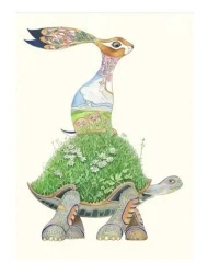 Karnet A142 B6 + koperta Żółw i zając - DM Collection