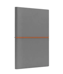 Notatnik A5 Fun M kratka jasnoszary/pomarańczowy - Like U