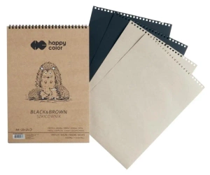 Szkicownik na spirali A4/50K Black&Brown - GDD