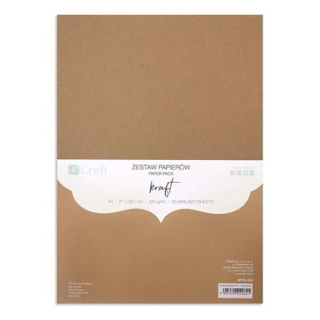 Zestaw papierów kraft A4 20ark - Dalprint dpCraft