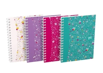 Kołozeszyt A6 50k kratka Oxford floral 1 szt. mix - Oxford art pap