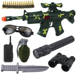 Karabin wojskowy z akcesoriami - Leantoys