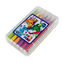 Flamastry pędzelkowe 12 kolorów - Centrum