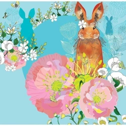 Karnet Swarovski kwadrat CL0717 Królik - Clear Creations