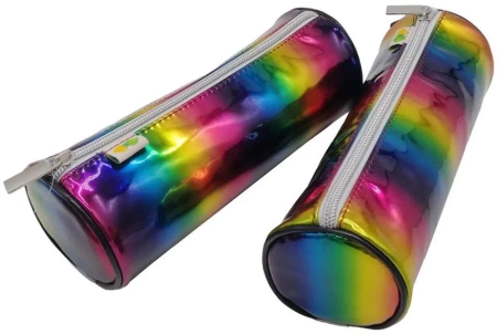 Piórnik tuba z zamkiem Metallic Happy Color