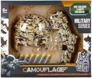 Pistolet na strzałki wojsko z akcesoriami - Mega Creative