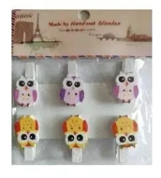 Klamerki ozdobne sowy - Galeria Hobby