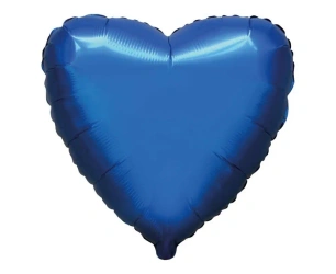 Balon foliowy 46cm Serce satynowy czarny - Godan