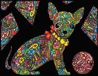 Kolorowanka welwetowa Colorvelvet 47x35 cm Yorkshire Terrier + 12 flamastrów Carioca - Stepp Sp.z.o.o